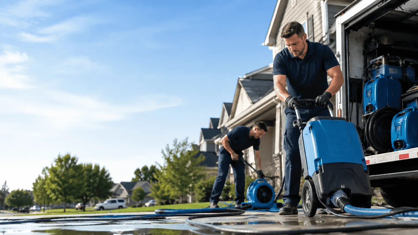 Dehumidification being performed in Perkinsville, NY